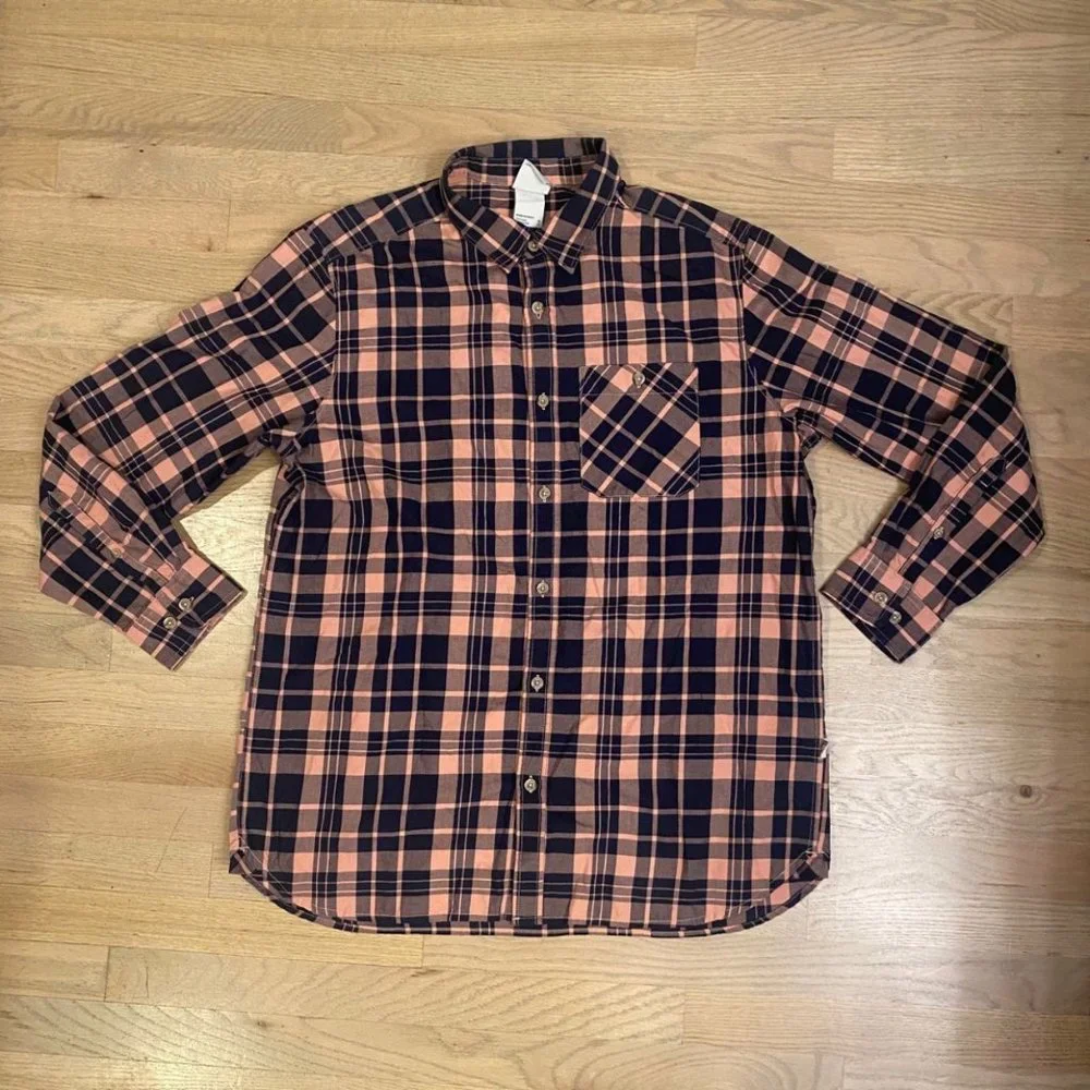 The North Face Hayden‎ Pass 2.0 Pink Navy Plaid Button Up Casual Shirt Men's XL